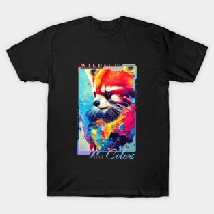 Red Panda  Animal Discovery Adventure Nature Planet Earth Paint T-Shirt